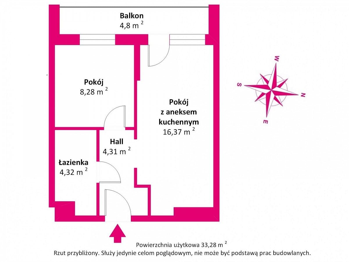 Mieszkanie 2 pokojowe na Sprzedaż
