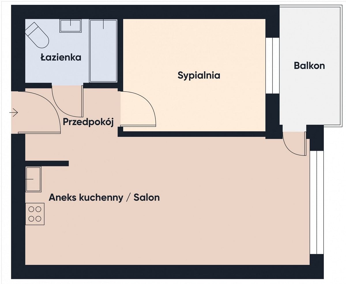Mieszkanie 2 pokojowe na Sprzedaż