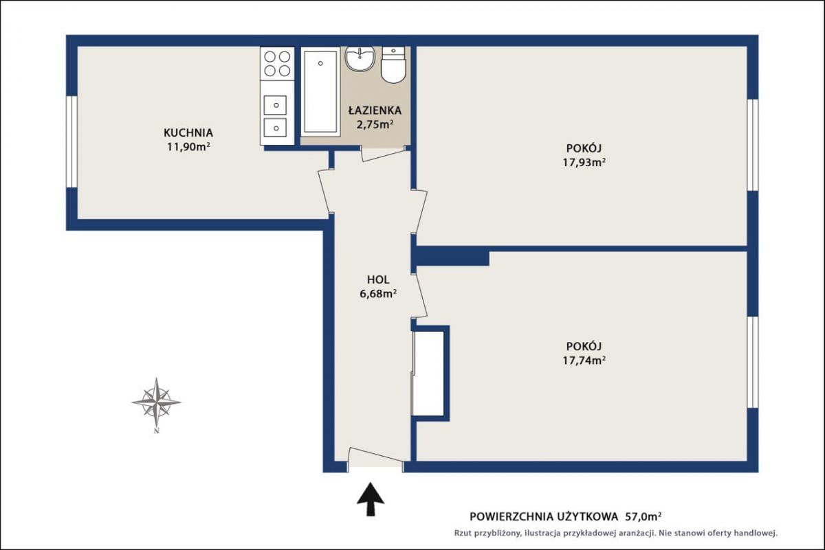Mieszkanie 2 pokojowe na Sprzedaż