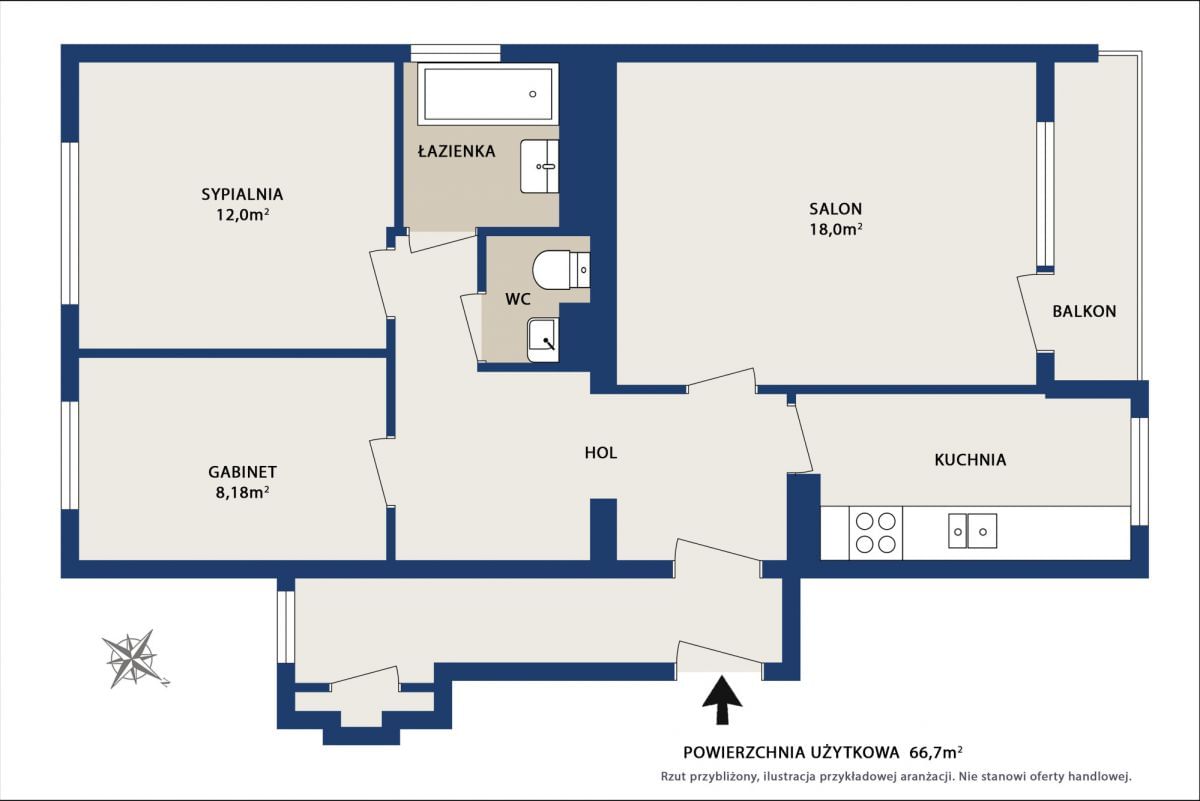 Mieszkanie 3 pokojowe na Sprzedaż