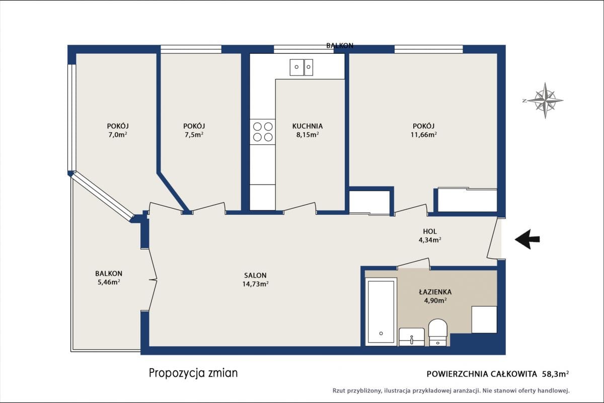 Mieszkanie 4 pokojowe na Sprzedaż