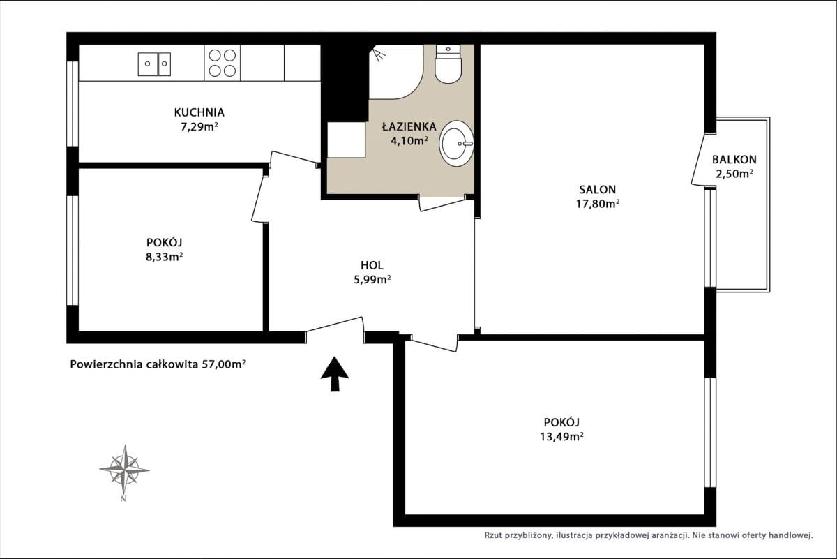 Mieszkanie 3 pokojowe na Sprzedaż