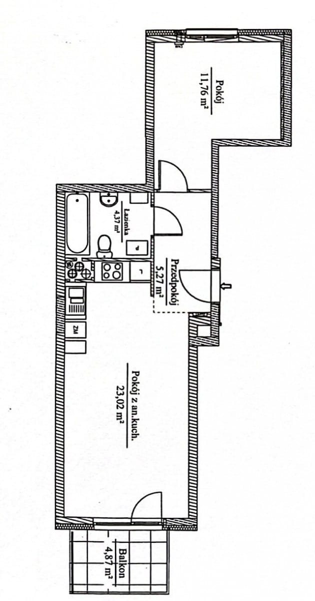 Mieszkanie 2 pokojowe na Sprzedaż