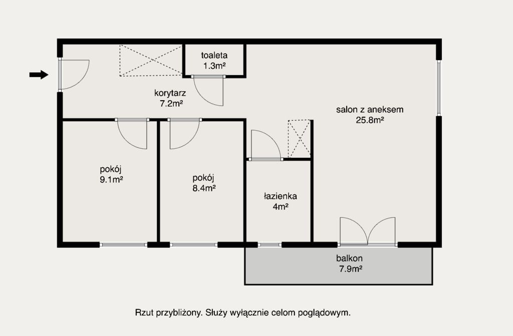 Mieszkanie 3 pokojowe na Sprzedaż