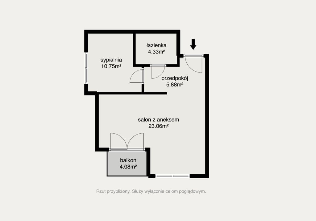 Mieszkanie 2 pokojowe na Sprzedaż