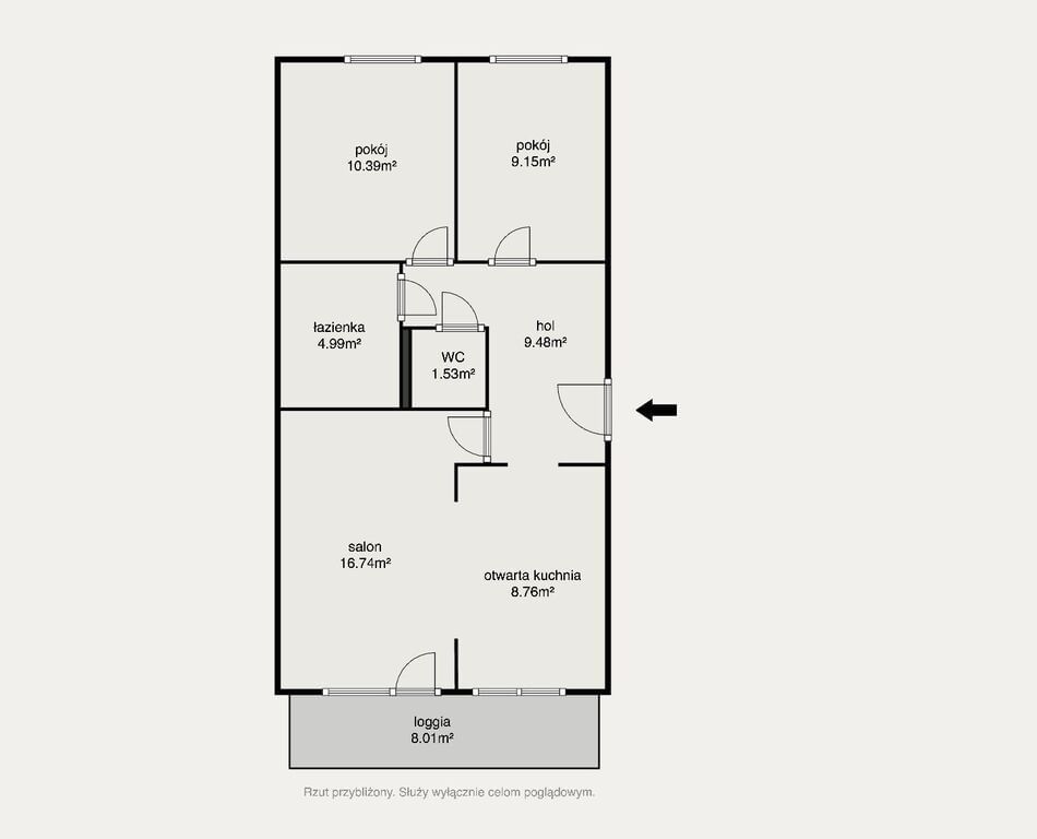 Mieszkanie 3 pokojowe na Sprzedaż