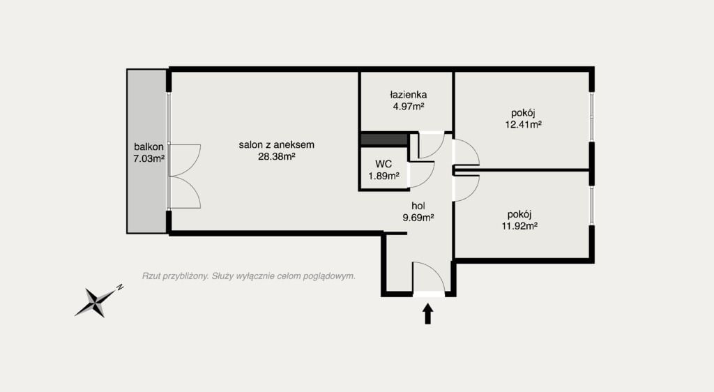Mieszkanie 3 pokojowe na Sprzedaż