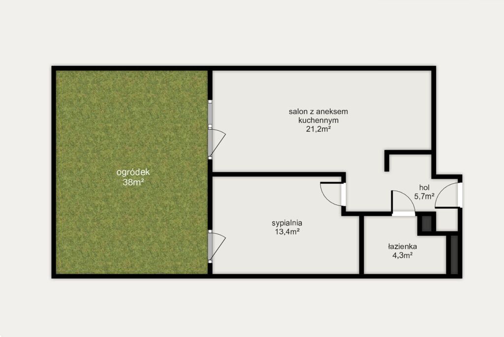 Mieszkanie 2 pokojowe na Sprzedaż