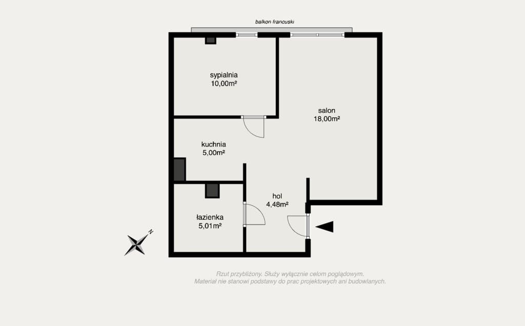 Mieszkanie 2 pokojowe na Sprzedaż