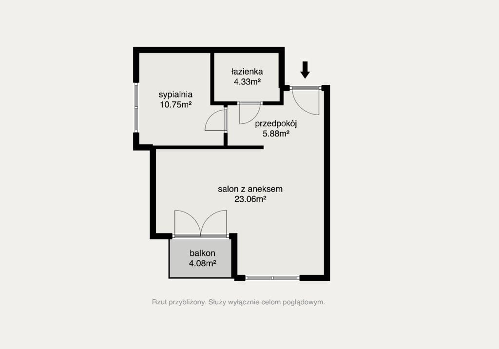 Mieszkanie 2 pokojowe na Sprzedaż