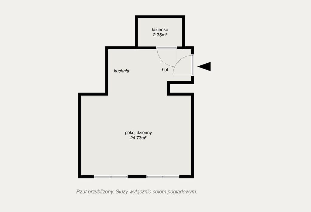 Mieszkanie 1 pokojowe na Sprzedaż