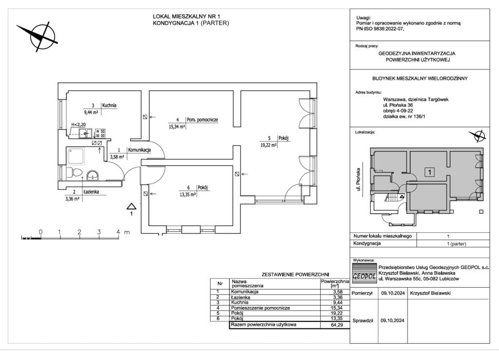 Mieszkanie 3 pokojowe na Sprzedaż