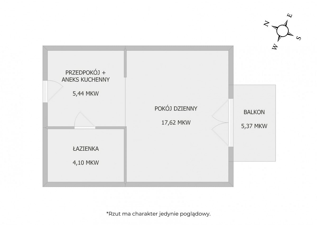 Mieszkanie 1 pokojowe na Sprzedaż