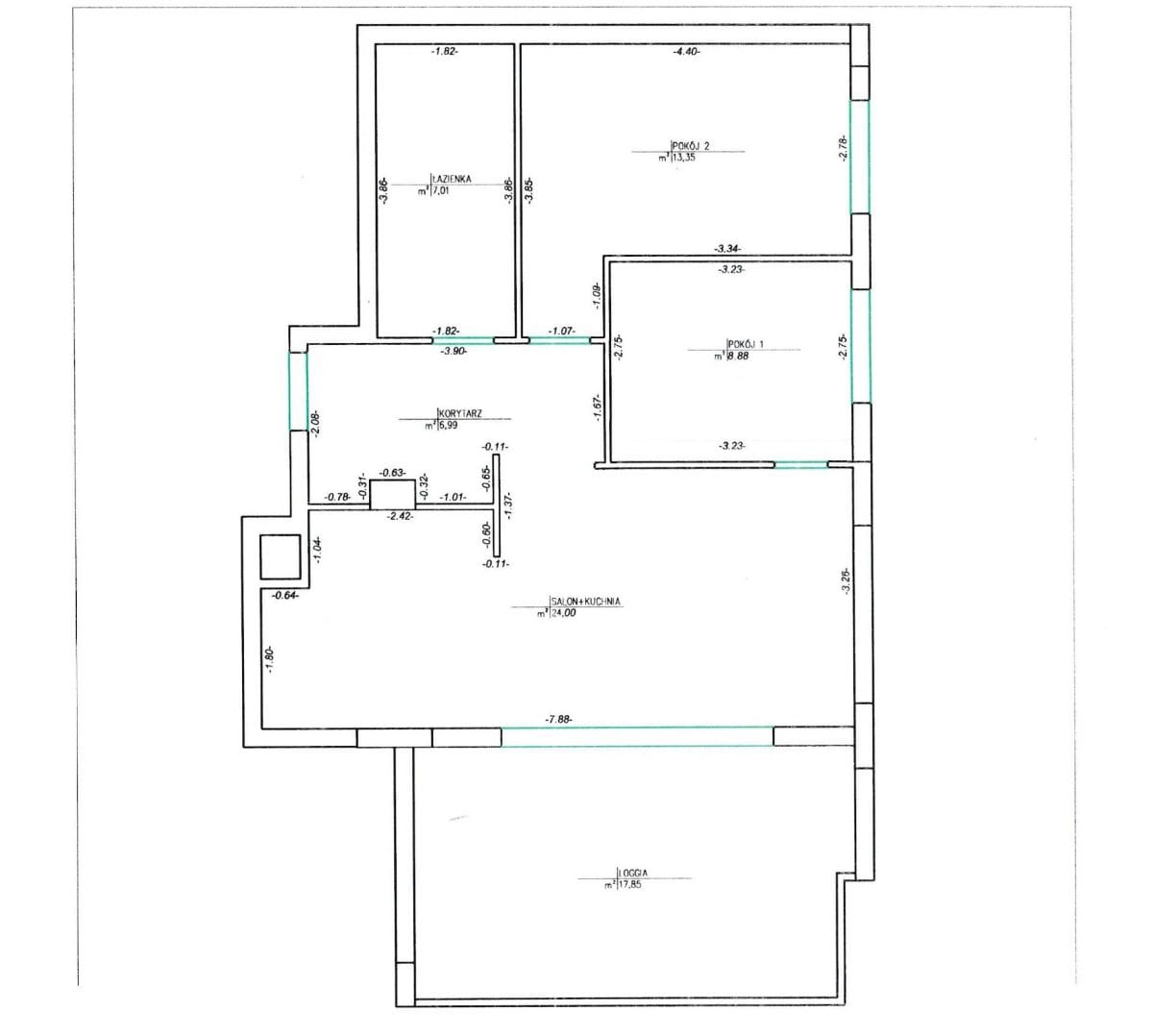 Mieszkanie 3 pokojowe na Sprzedaż