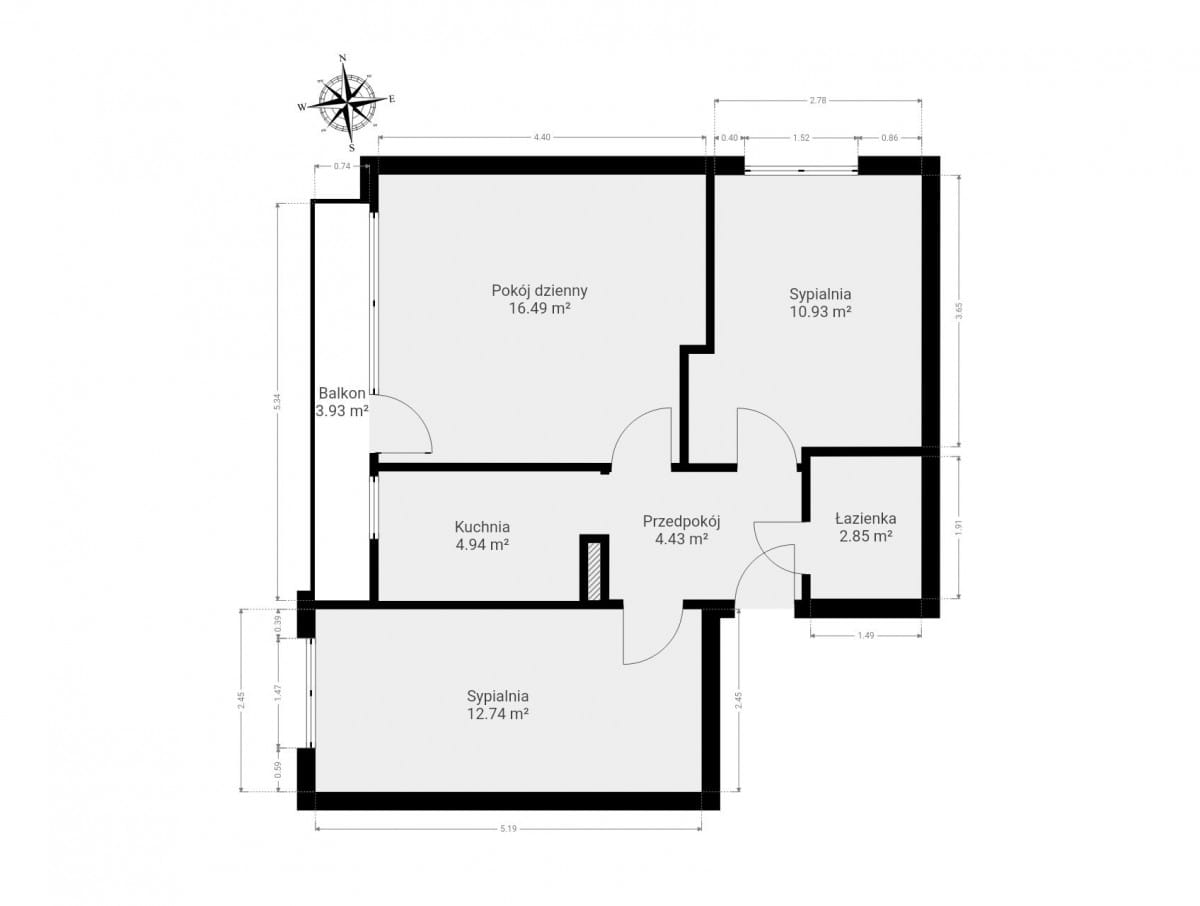 Mieszkanie 3 pokojowe na Sprzedaż