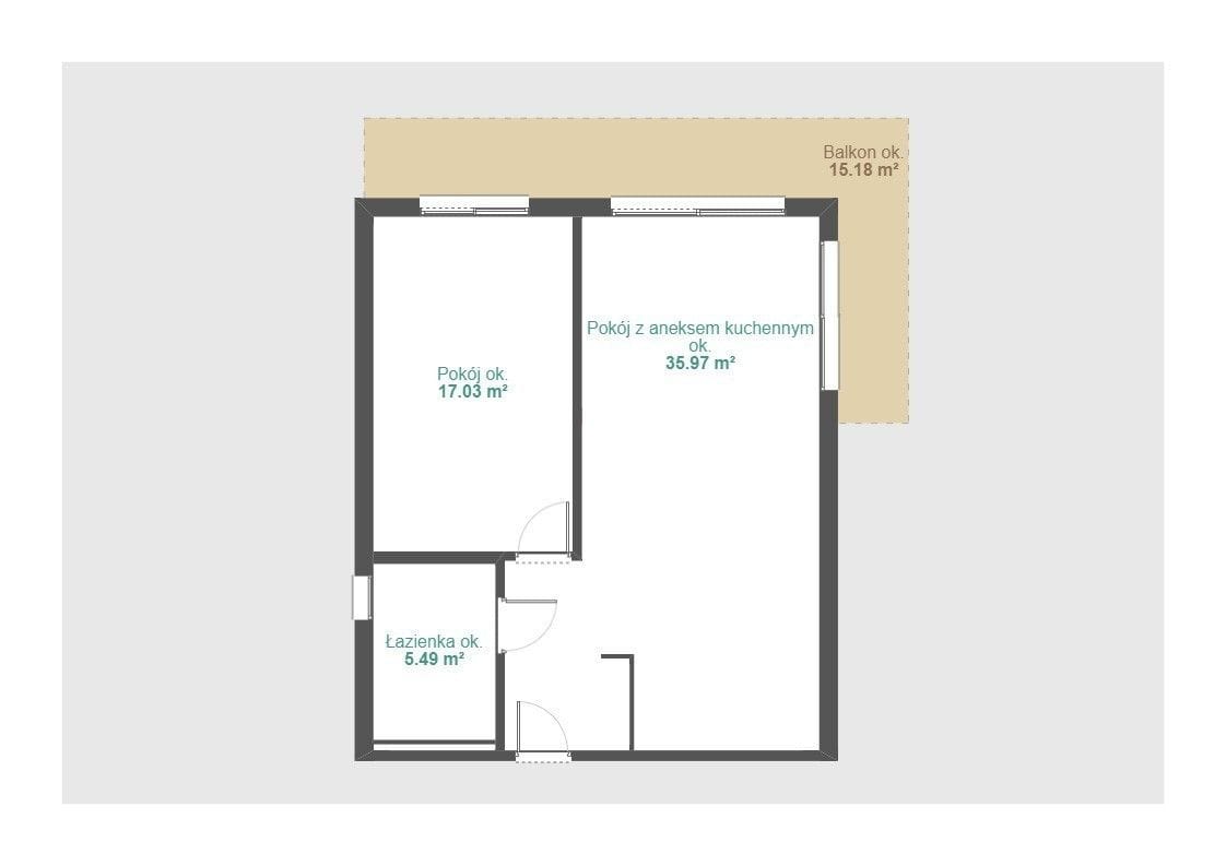 Mieszkanie 2 pokojowe na Sprzedaż