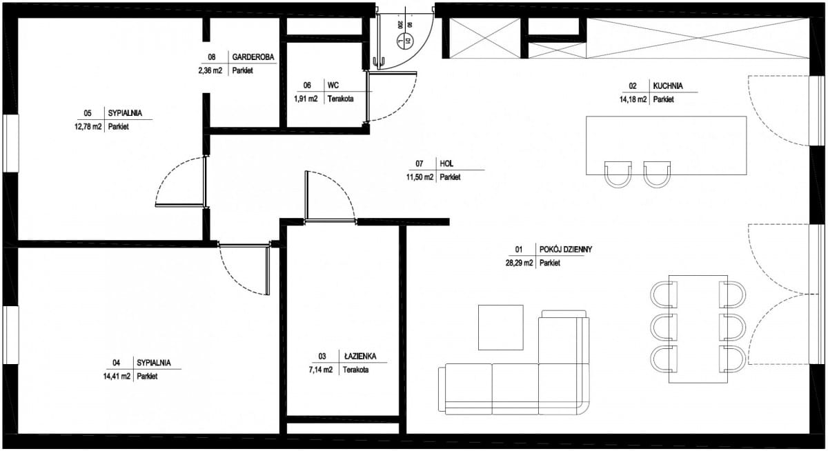Mieszkanie 3 pokojowe na Sprzedaż