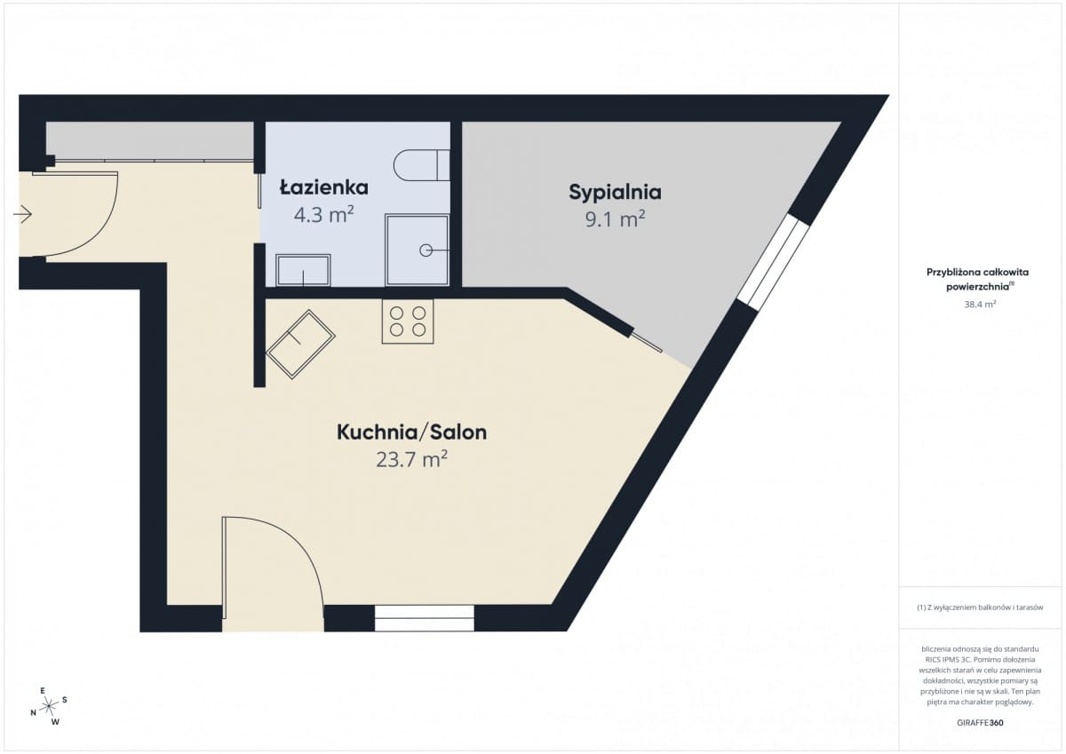 Mieszkanie 2 pokojowe na Sprzedaż