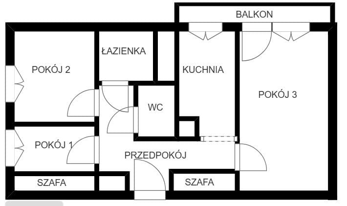 Mieszkanie 3 pokojowe na Sprzedaż