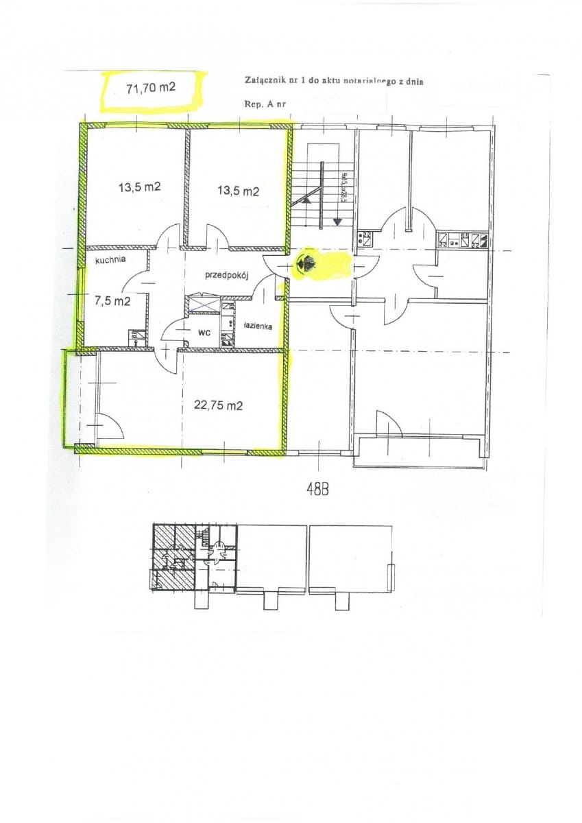 Mieszkanie 3 pokojowe na Sprzedaż