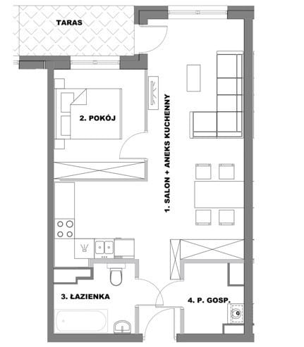 Mieszkanie 2 pokojowe na Sprzedaż