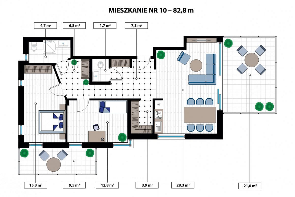 Mieszkanie 3 pokojowe na Sprzedaż