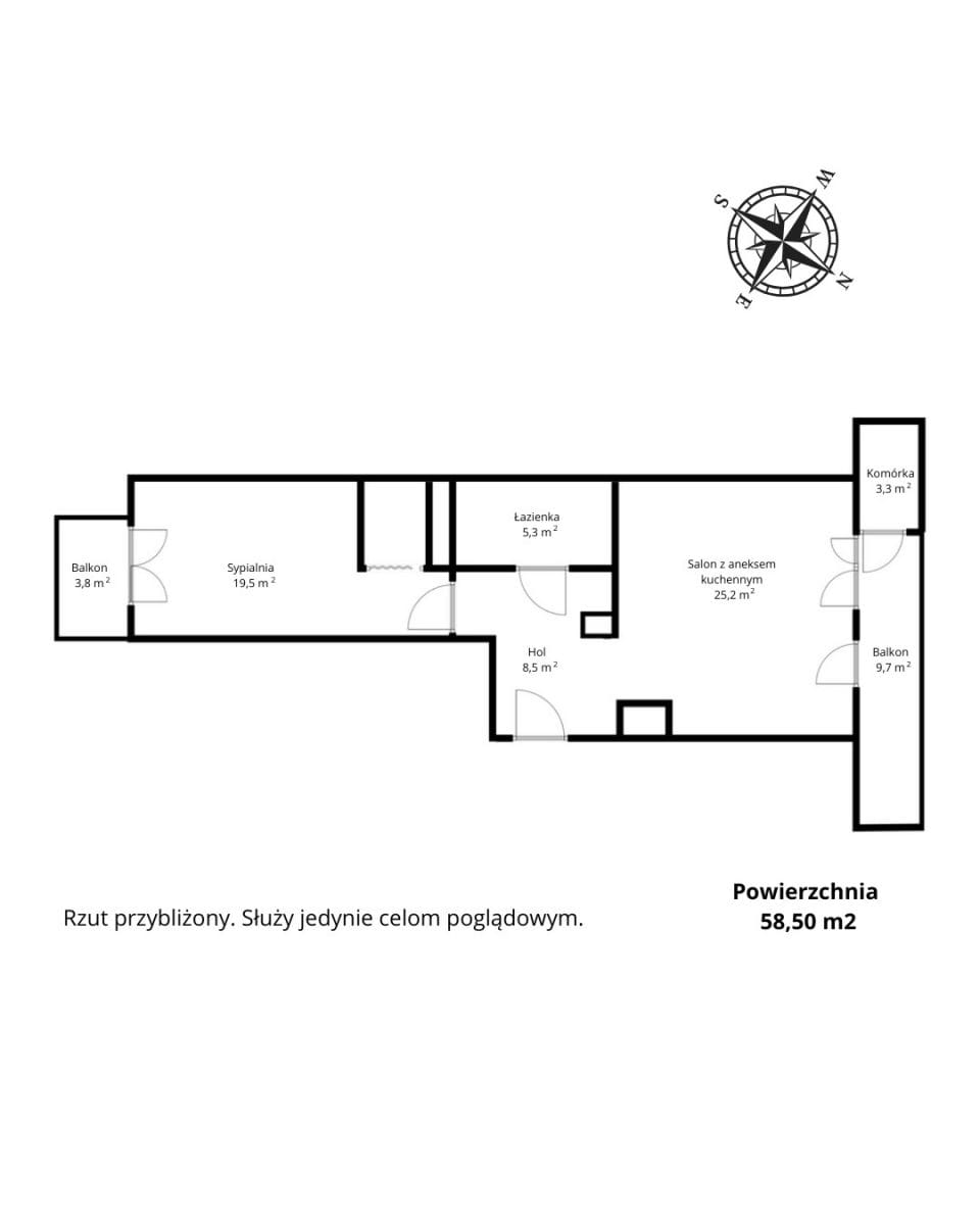 Mieszkanie 2 pokojowe na Sprzedaż