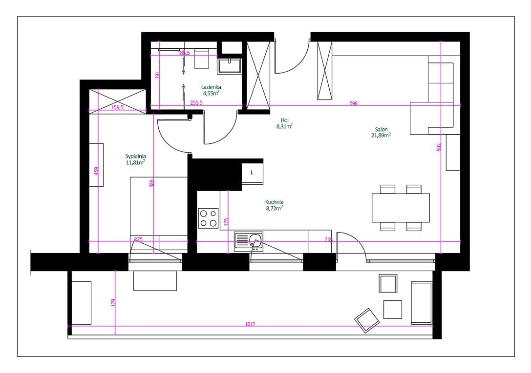 Mieszkanie 2 pokojowe na Sprzedaż