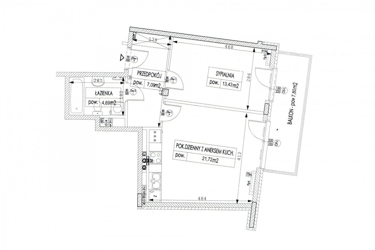 Mieszkanie 2 pokojowe na Sprzedaż