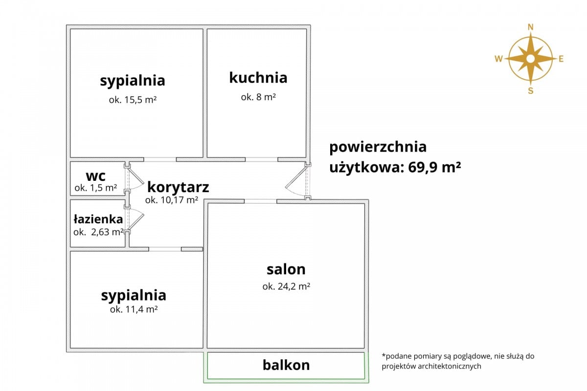 Mieszkanie 3 pokojowe na Sprzedaż