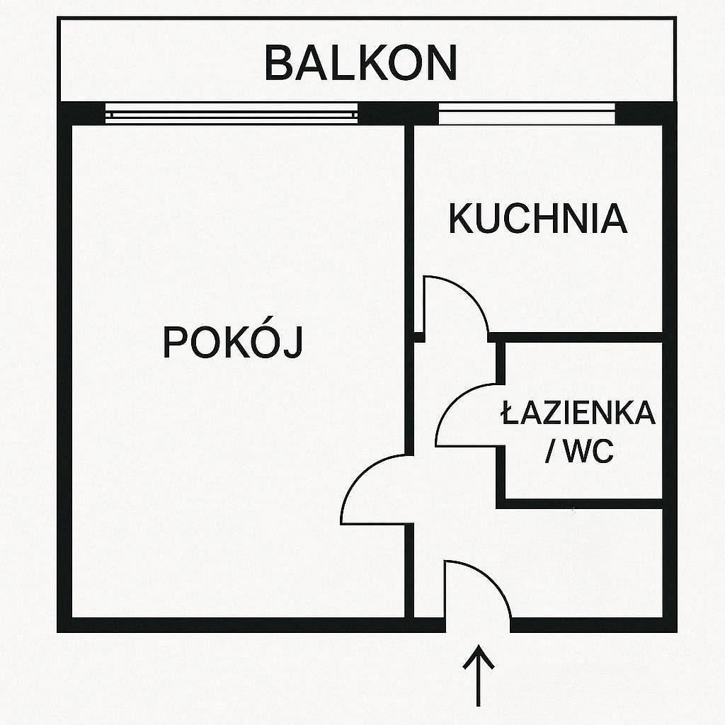 Mieszkanie 1 pokojowe na Sprzedaż