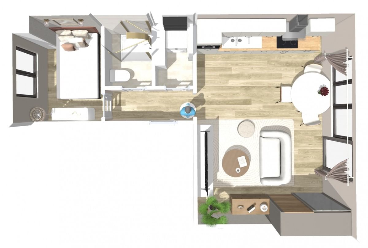 Mieszkanie 1 pokojowe na Sprzedaż