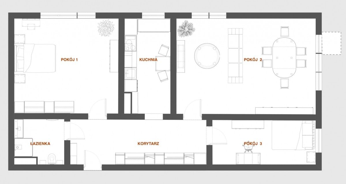 Mieszkanie 3 pokojowe na Sprzedaż