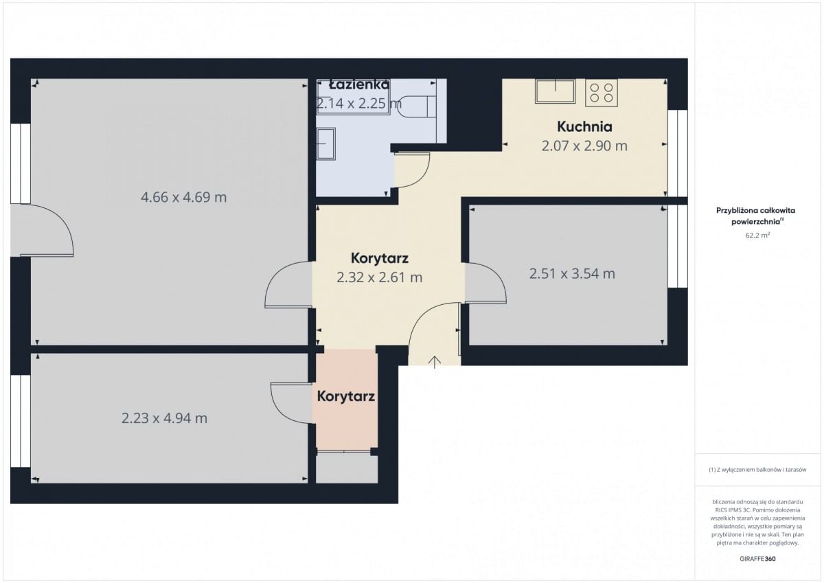 Mieszkanie 3 pokojowe na Sprzedaż