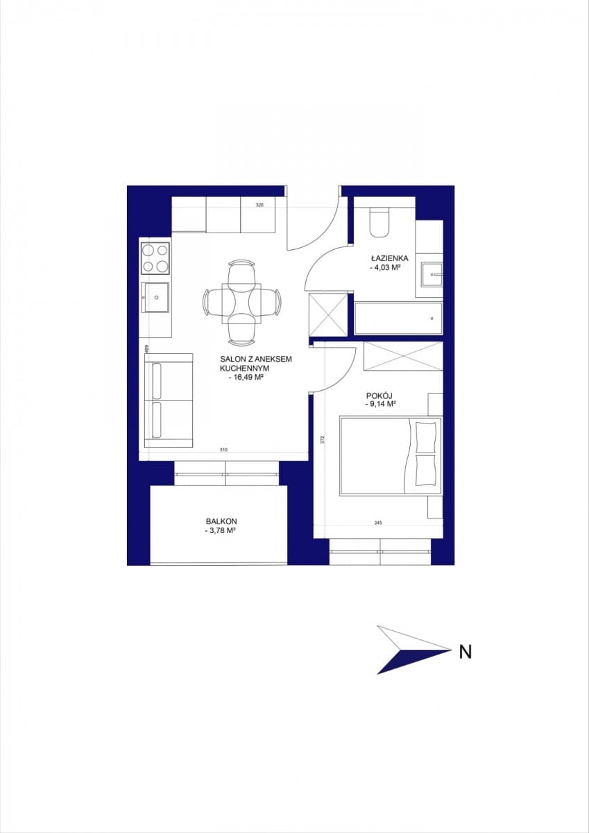 Mieszkanie 2 pokojowe na Sprzedaż