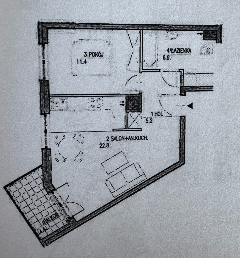 Mieszkanie 2 pokojowe na Sprzedaż