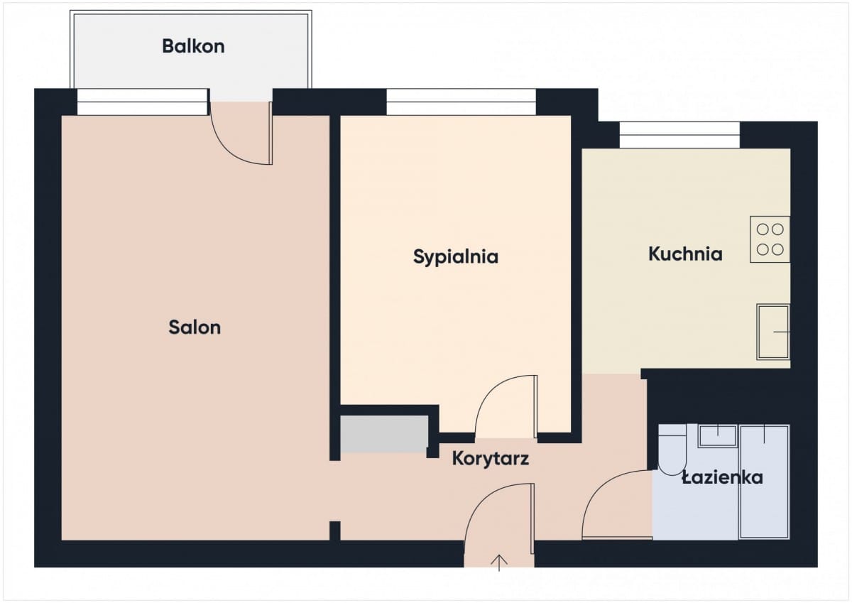 Mieszkanie 2 pokojowe na Sprzedaż