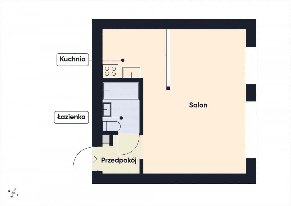 Mieszkanie 1 pokojowe na Wynajem