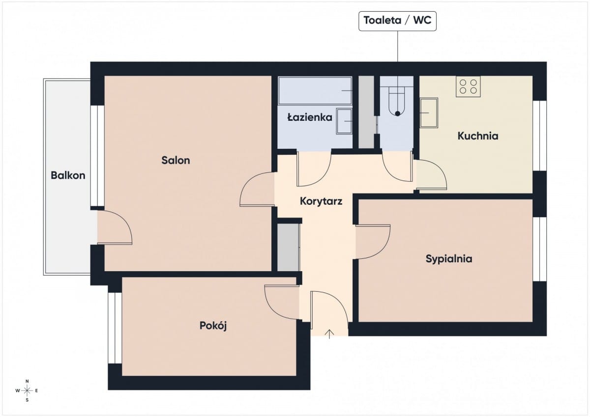 Mieszkanie 3 pokojowe na Sprzedaż