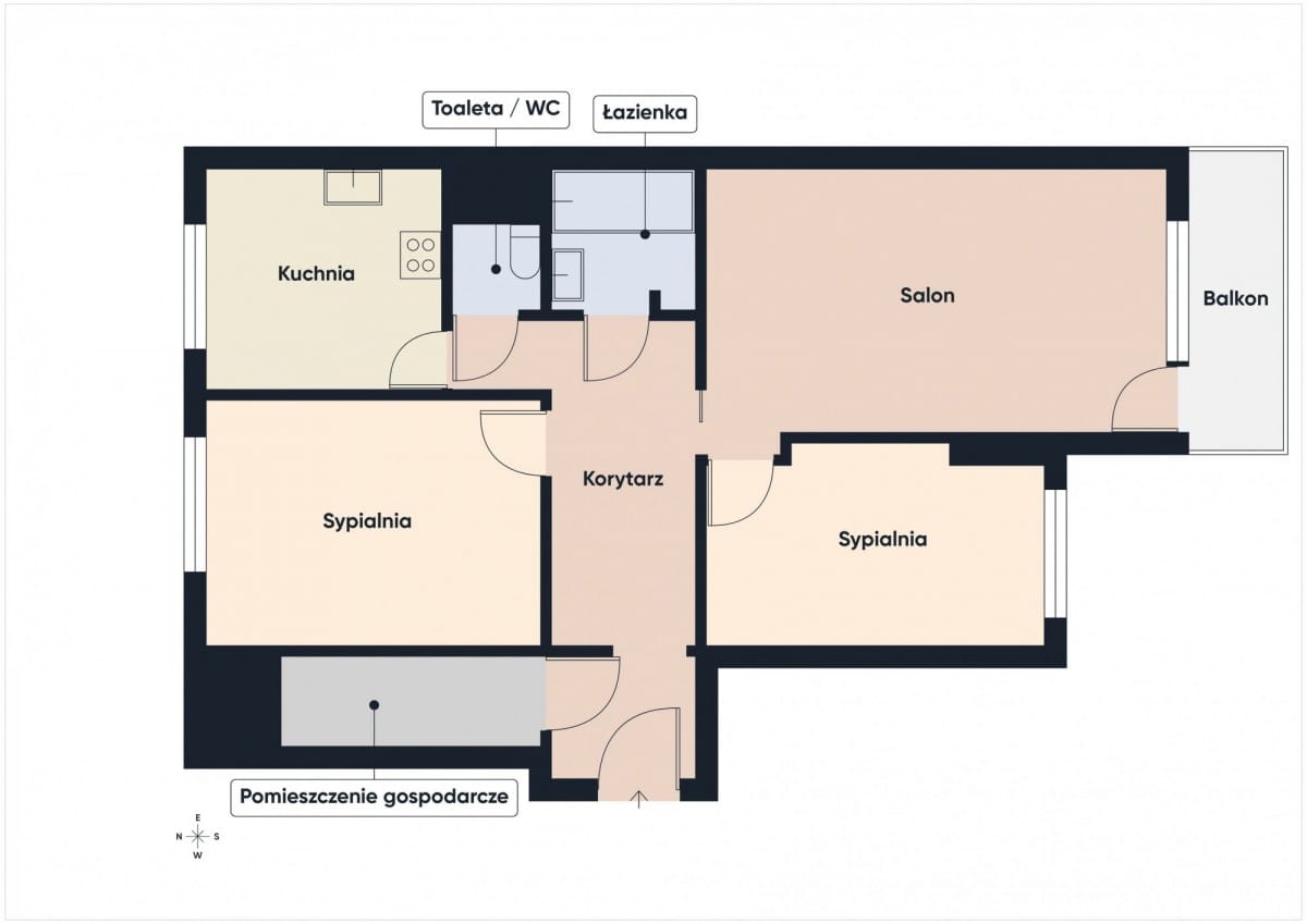 Mieszkanie 3 pokojowe na Sprzedaż