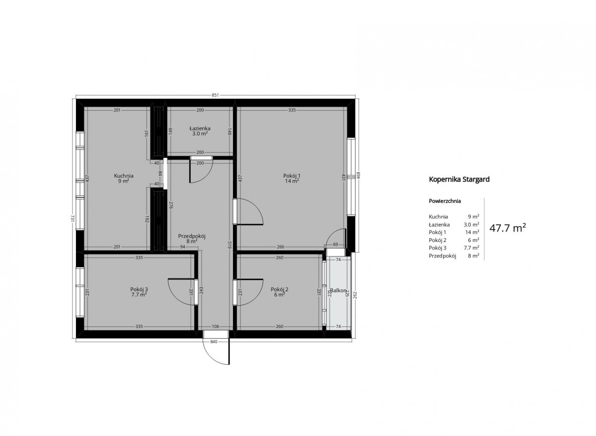 Mieszkanie 3 pokojowe na Sprzedaż