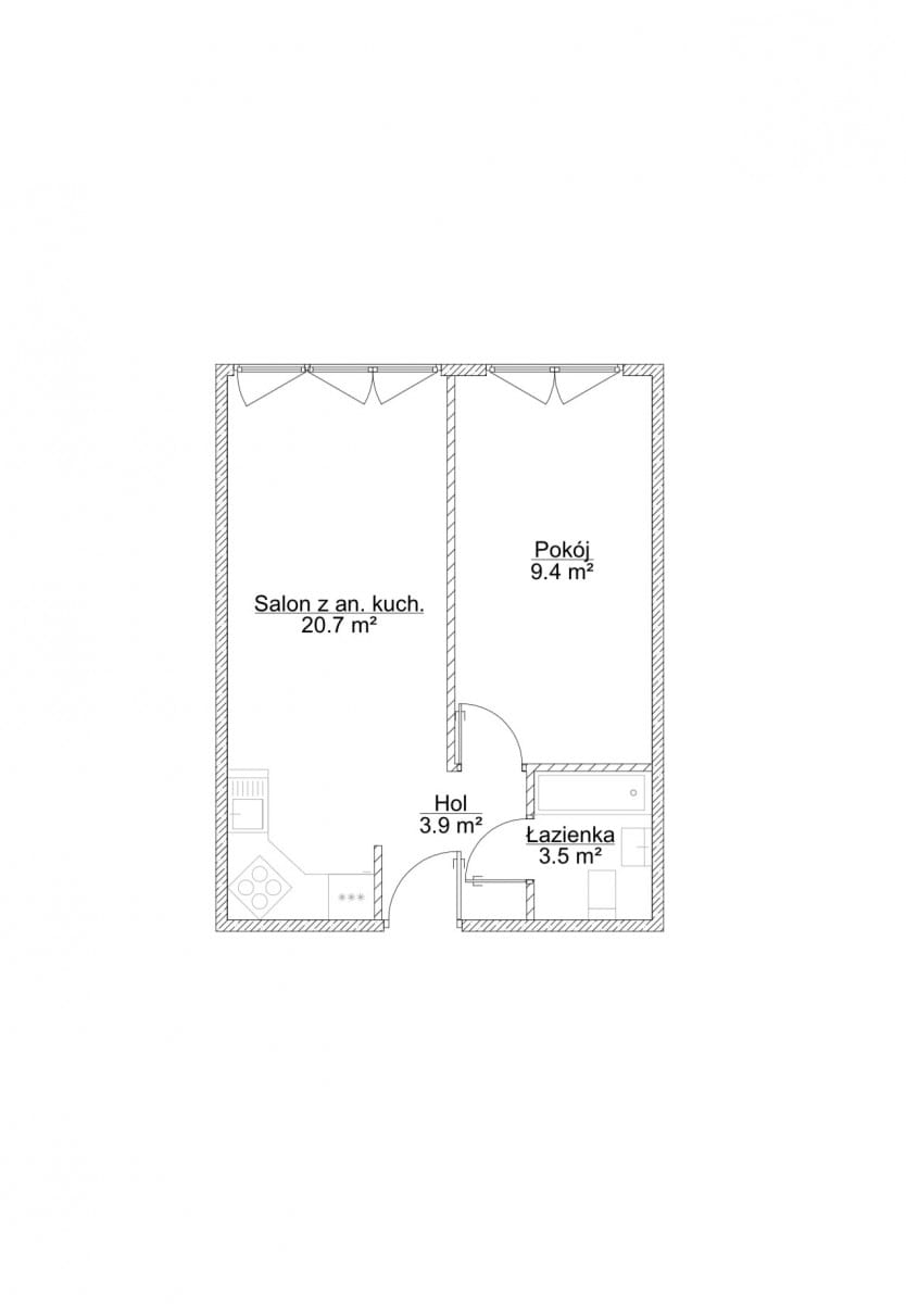 Mieszkanie 2 pokojowe na Sprzedaż