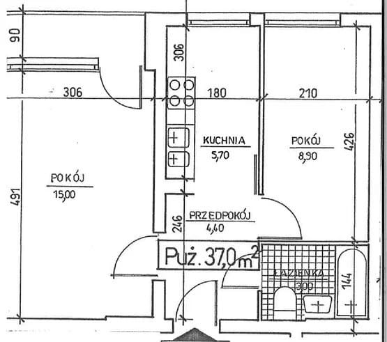 Mieszkanie 2 pokojowe na Sprzedaż