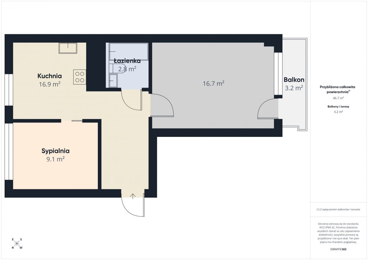 Mieszkanie 2 pokojowe na Sprzedaż