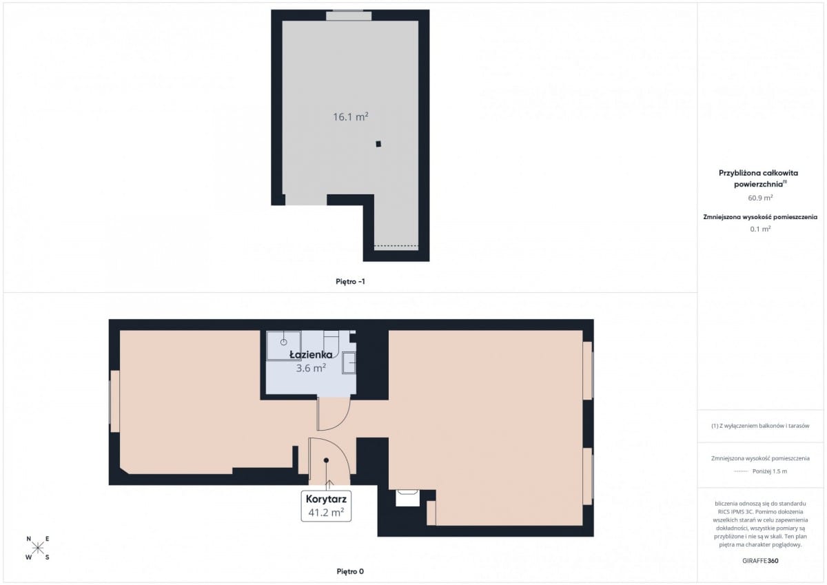Mieszkanie 1 pokojowe na Sprzedaż