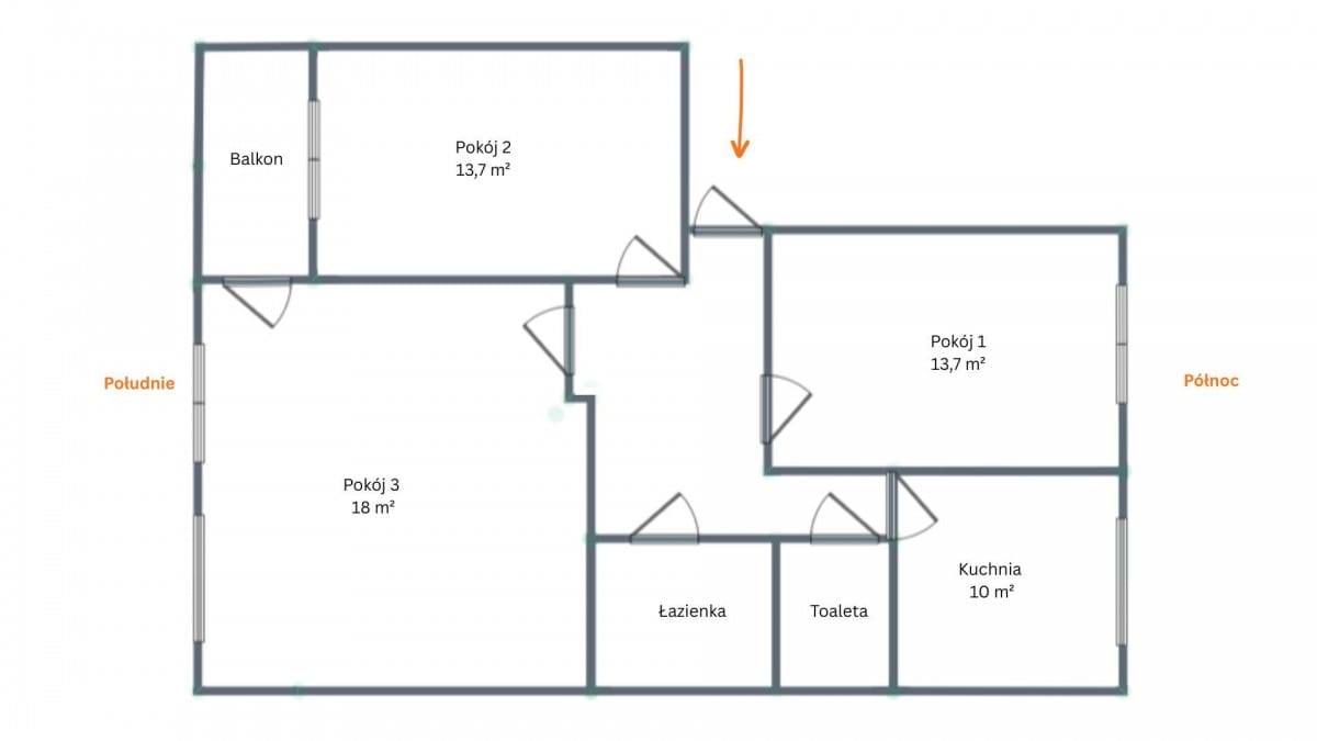 Mieszkanie 3 pokojowe na Sprzedaż