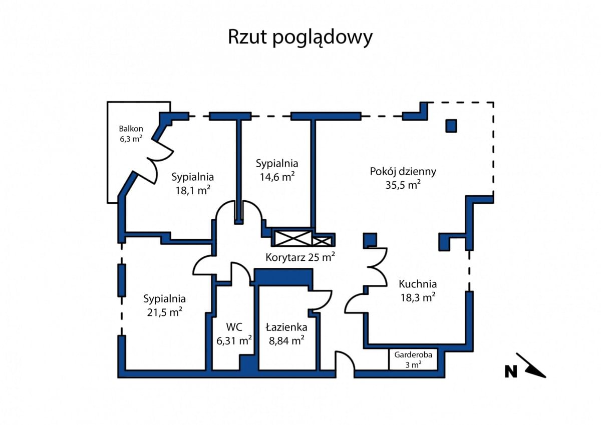 Mieszkanie 4 pokojowe na Wynajem