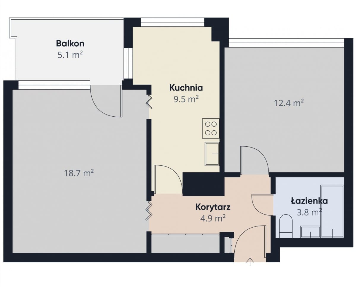 Mieszkanie 2 pokojowe na Sprzedaż
