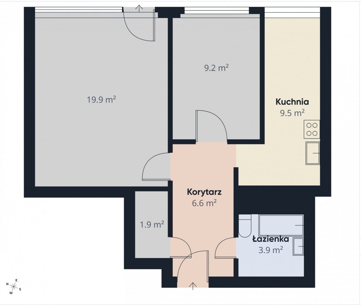 Mieszkanie 2 pokojowe na Sprzedaż