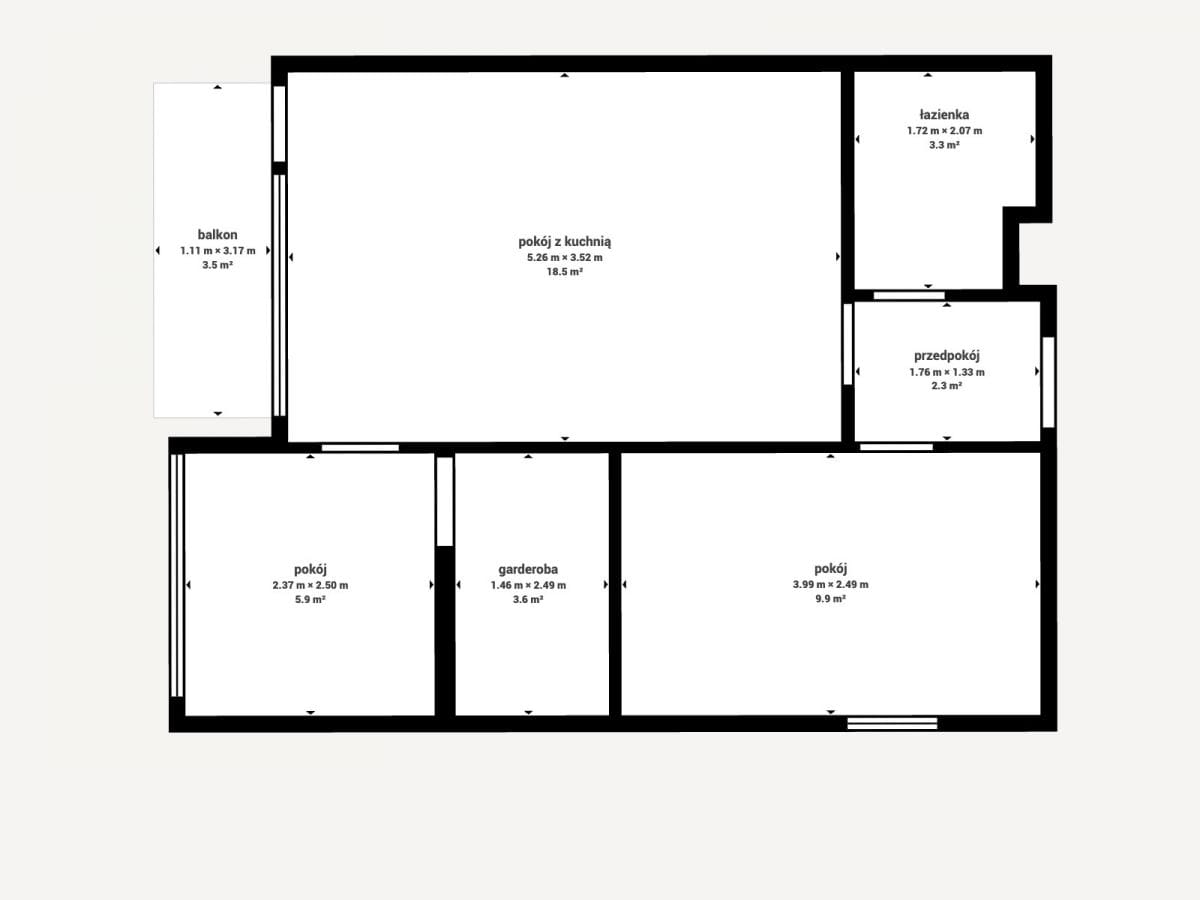 Mieszkanie 3 pokojowe na Sprzedaż